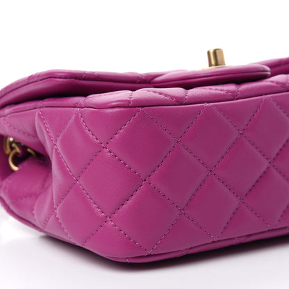 Chanel Lambskin Quilted Mini Pearl Crush Flap Purple 6 of 10