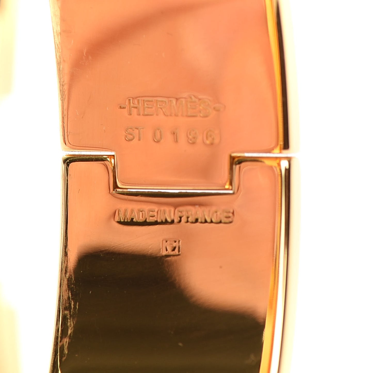 Enamel Wide Clic Clac H Bracelet GM White