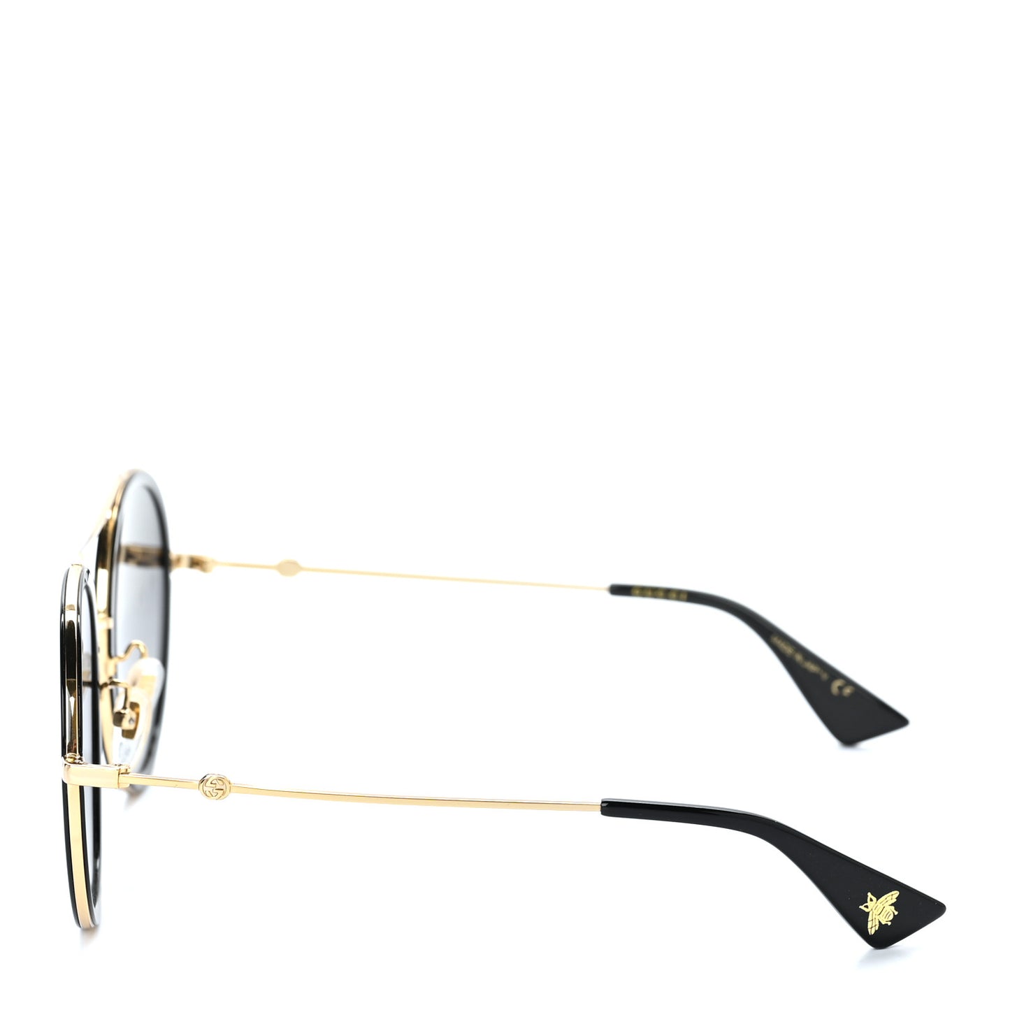 Acetate Round Frame Sunglasses GG0061S Black