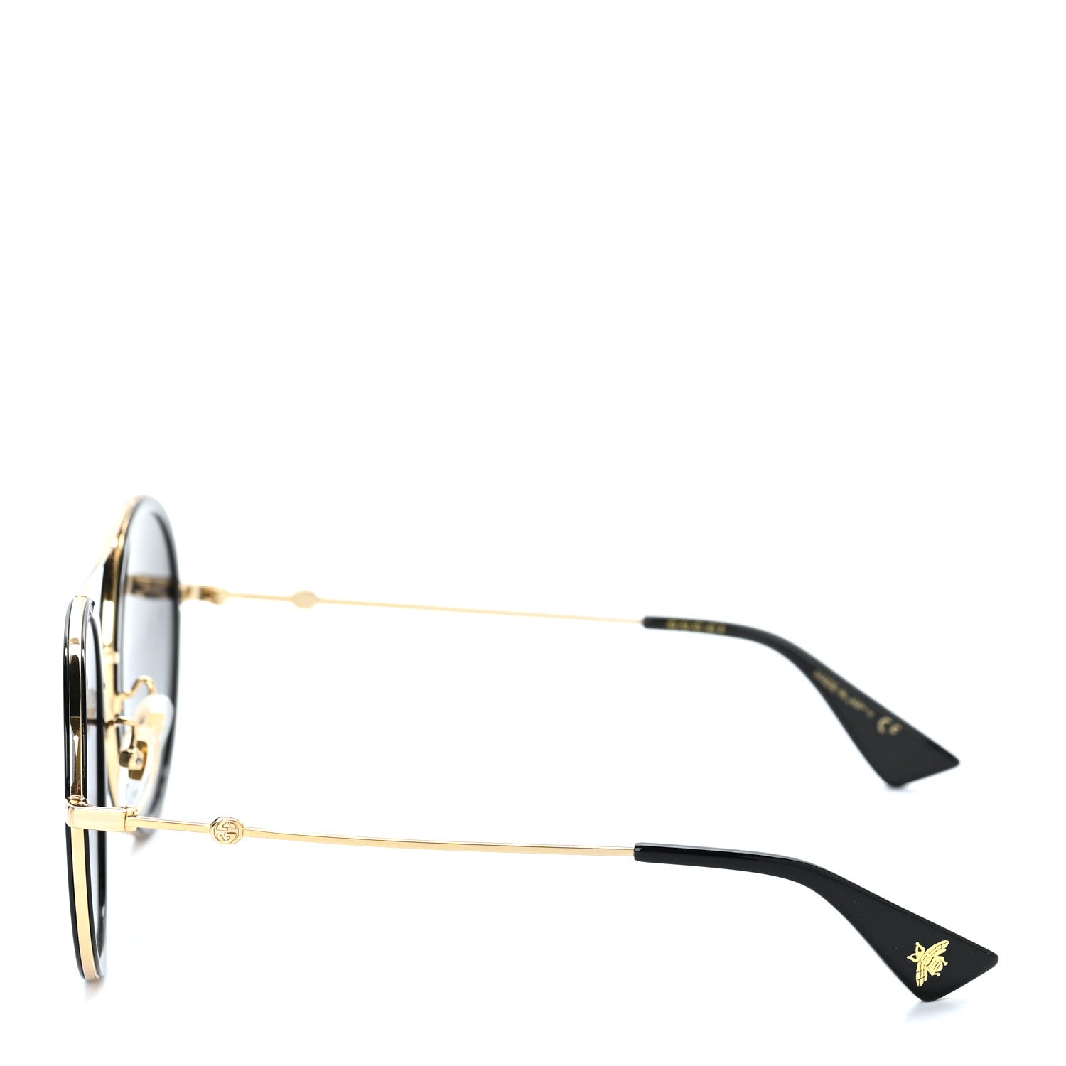 Gucci Acetate Round Frame Sunglasses GG0061S Black 3 of 9