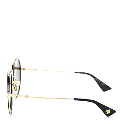 Gucci Acetate Round Frame Sunglasses GG0061S Black 3 of 9