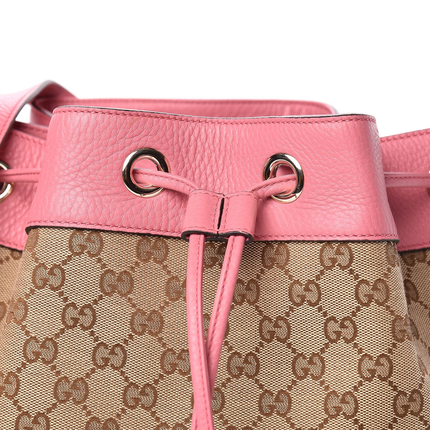 Gucci GG Monogram Calfskin Bucket Bag Pink 10 of 10