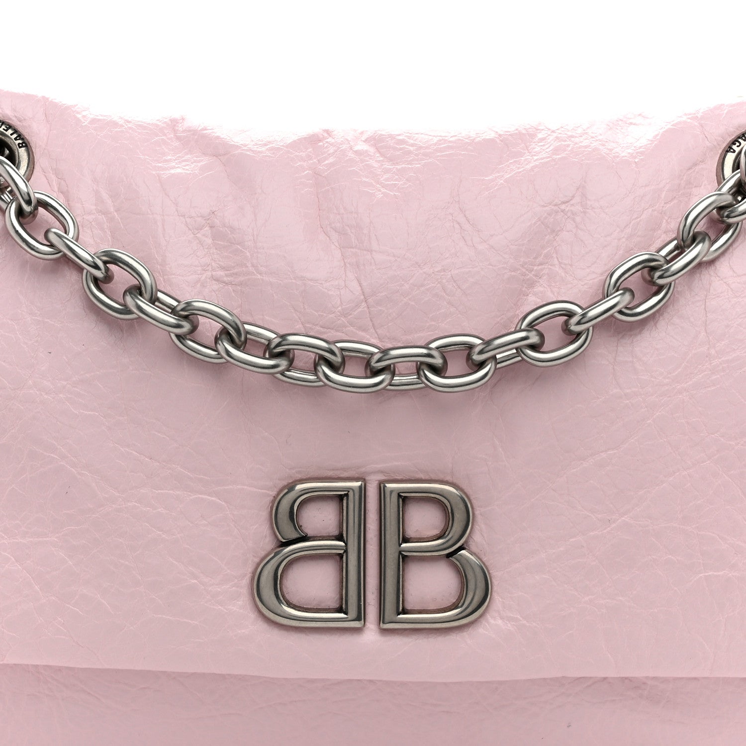 Balenciaga Arena Calfskin Mini Monaco Chain Shoulder Bag Petal Pink 8 of 10