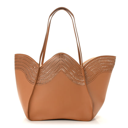 Alaia Calfskin Vienne Lili 24 Tote Brun Dore 3 of 12