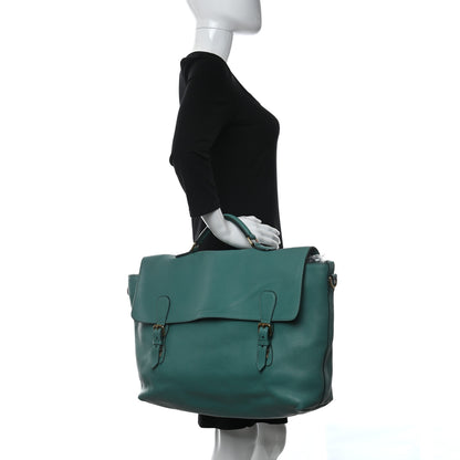 Burberry Grainy Calfskin Messenger Green 2 of 16