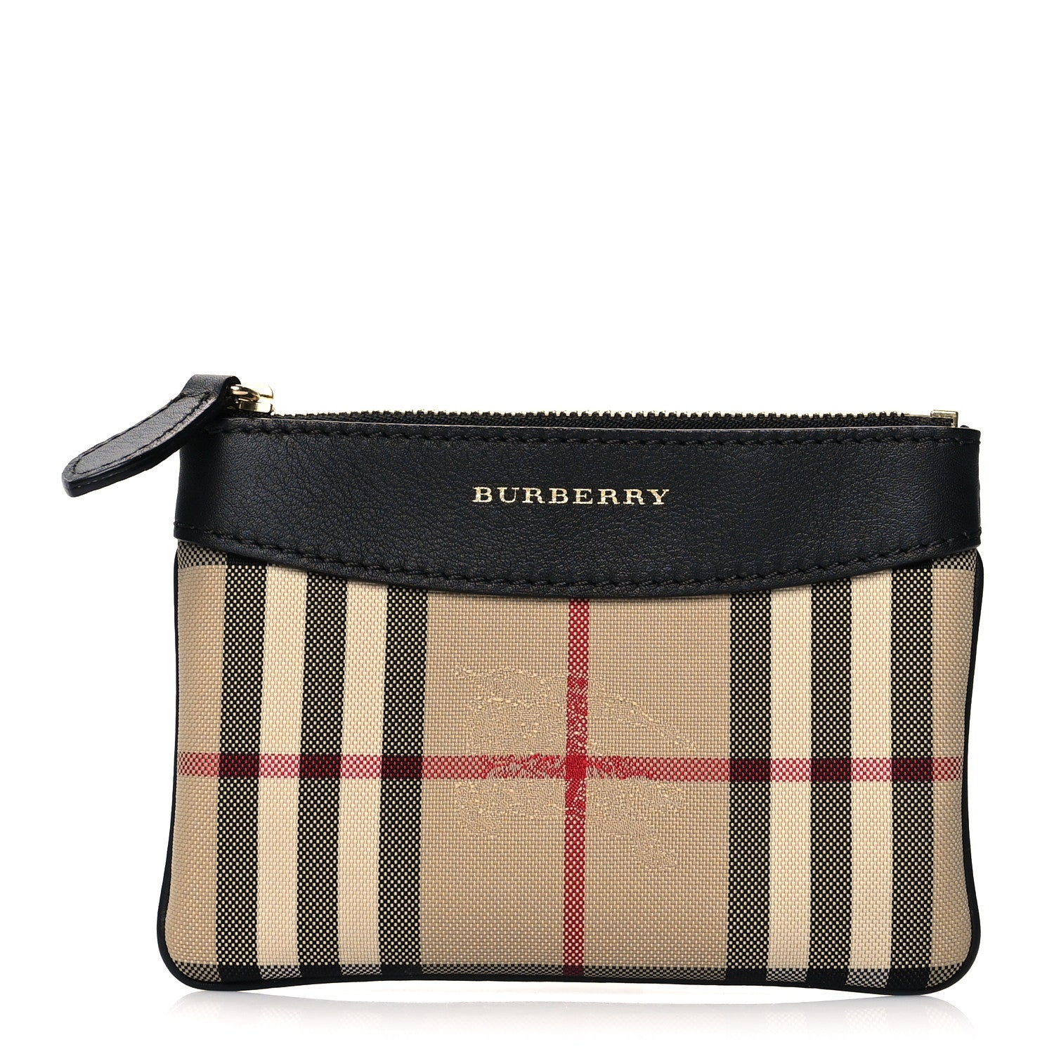 Burberry Haymarket Check Zip Pouch Black 1 of 8