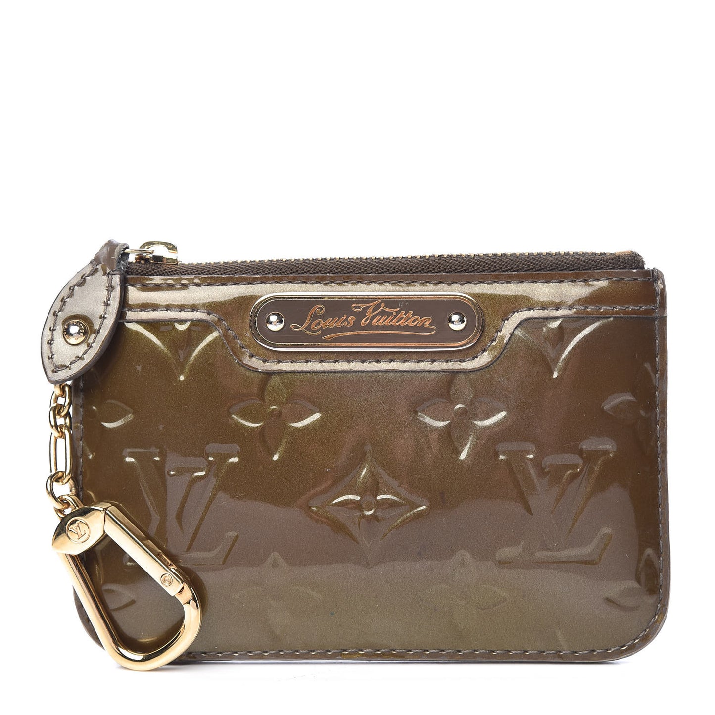 Vernis Key Pouch Vert Bronze