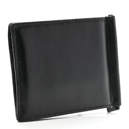 Saint Laurent Matte Calfskin Tiny Cassandre Bill Clip Wallet Black 3 of 9