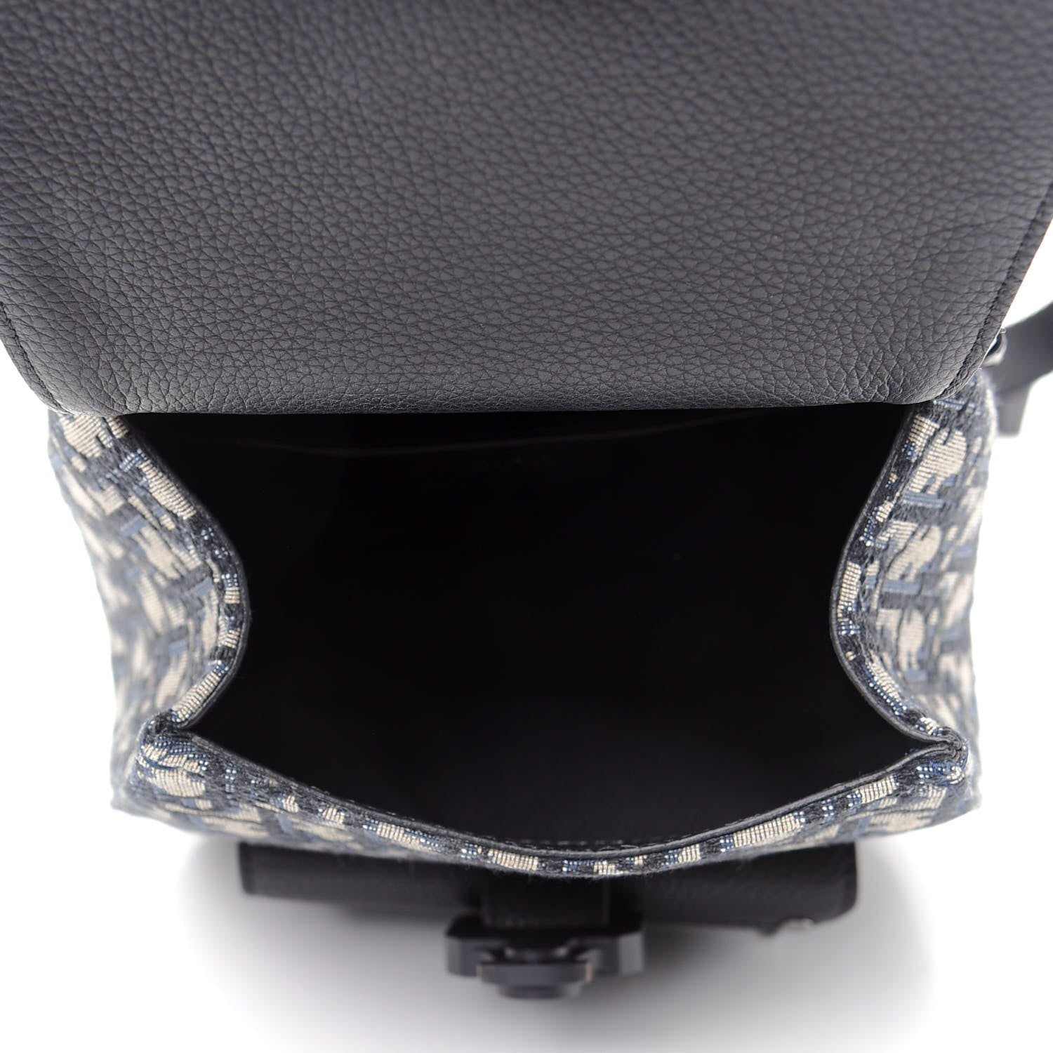 Christian Dior Oblique Jacquard Mini Saddle Backpack Navy Blue 4 of 9