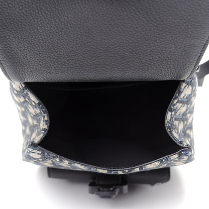 Christian Dior Oblique Jacquard Mini Saddle Backpack Navy Blue 4 of 9