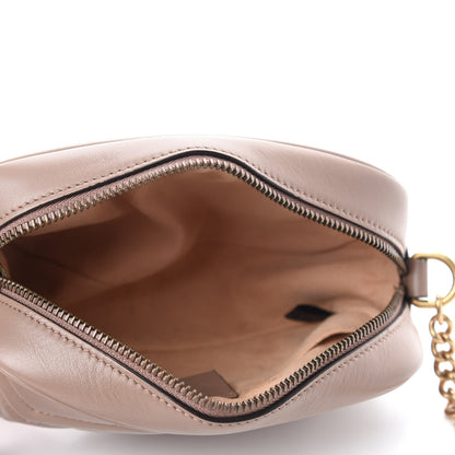 Gucci Calfskin Matelasse Mini GG Marmont Chain Shoulder Bag Porcelain Rose 5 of 11