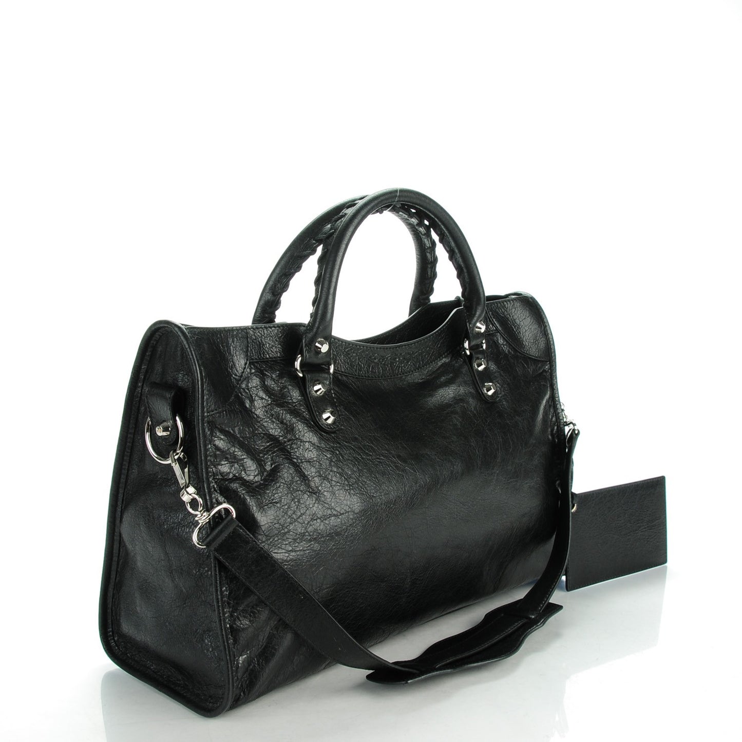 Agneau Classic Silver Hardware City Black