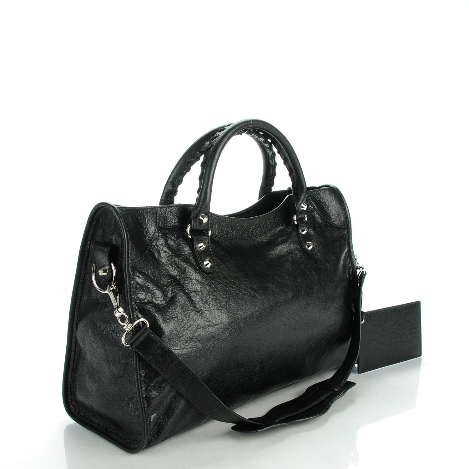 Balenciaga Agneau Classic Silver Hardware City Black 3 of 8