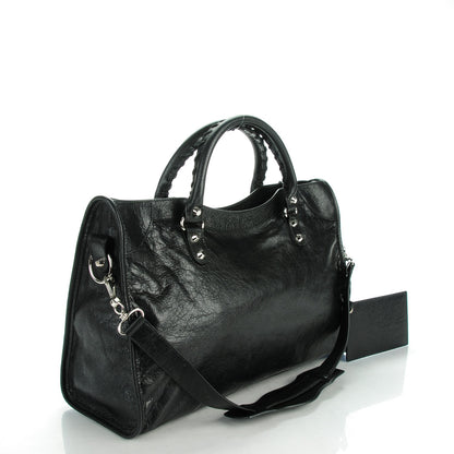 Balenciaga Agneau Classic Silver Hardware City Black 3 of 8