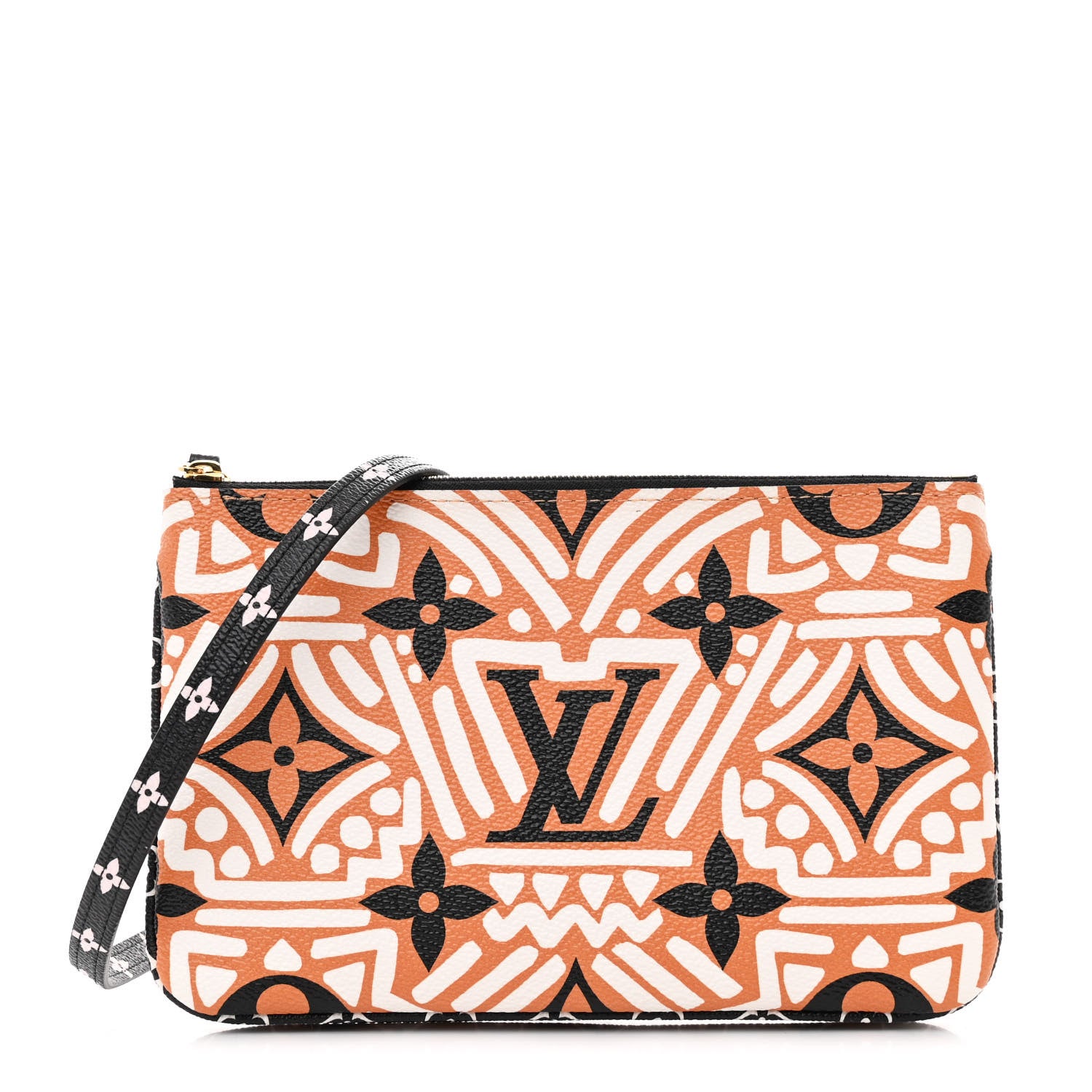 Louis Vuitton Monogram Giant Crafty Double Zip Pochette Creme Caramel 1 of 10