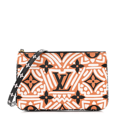 Louis Vuitton Monogram Giant Crafty Double Zip Pochette Creme Caramel 1 of 10