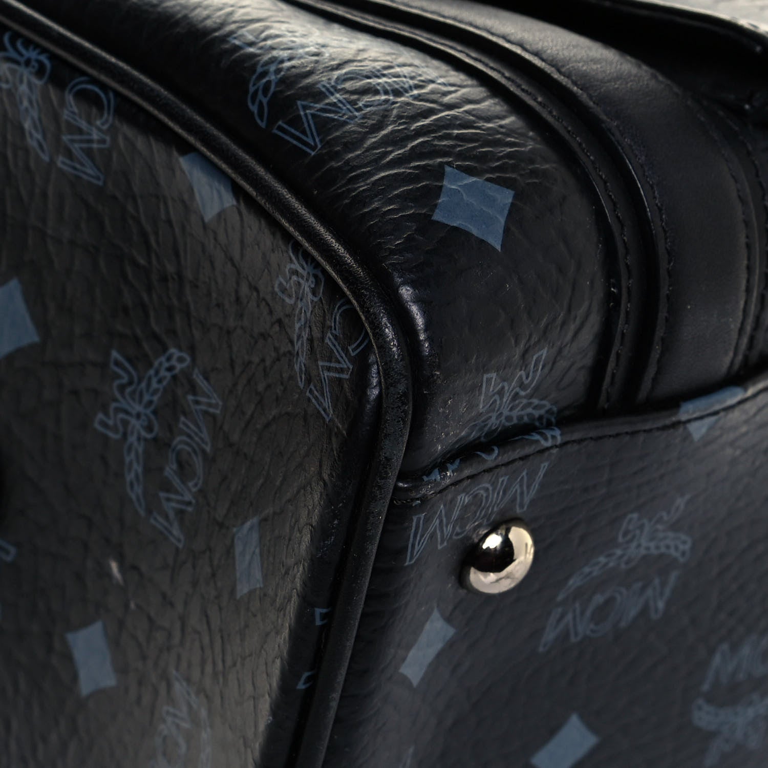 MCM Visetos Small Boston Bag Black 8 of 16