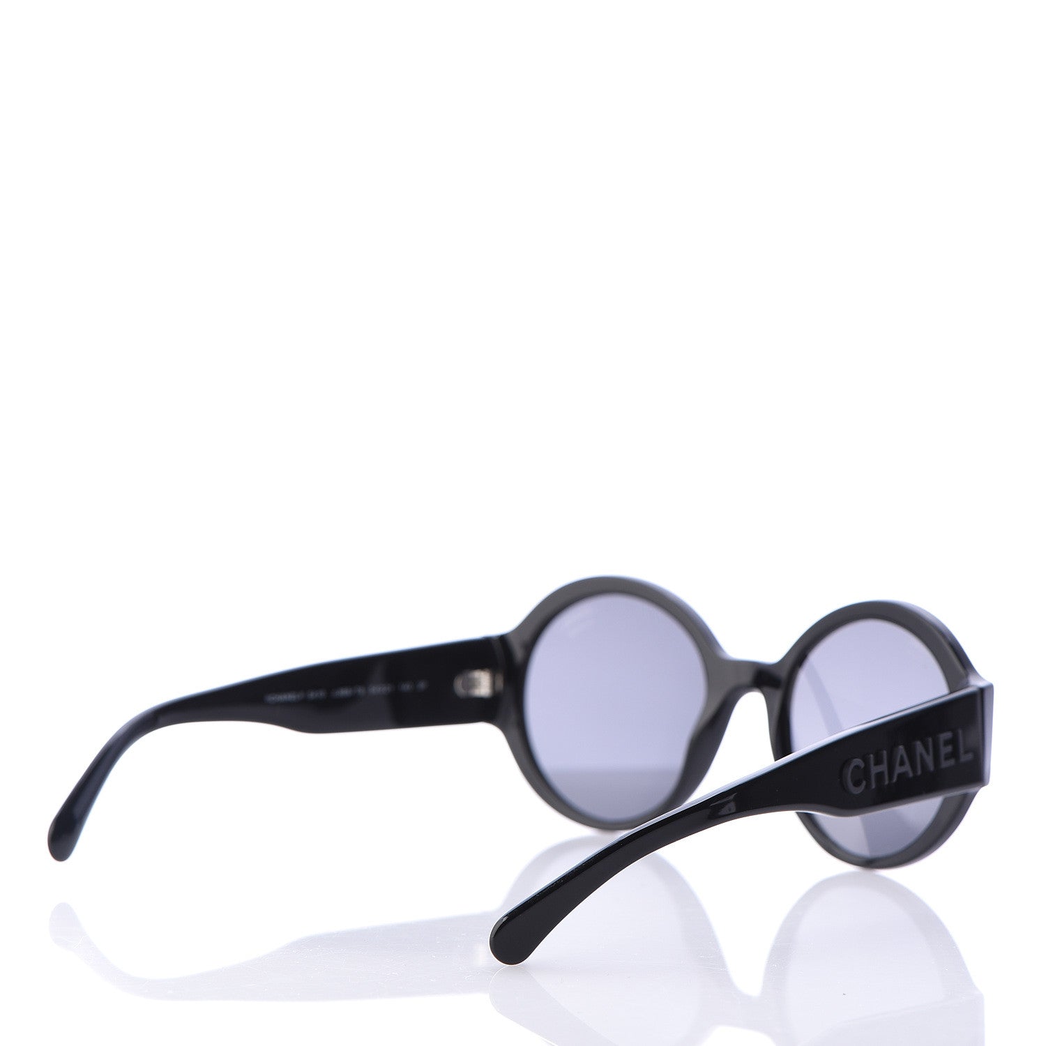Chanel Acetate Polarized Round Sunglasses 5410 Black 4 of 8