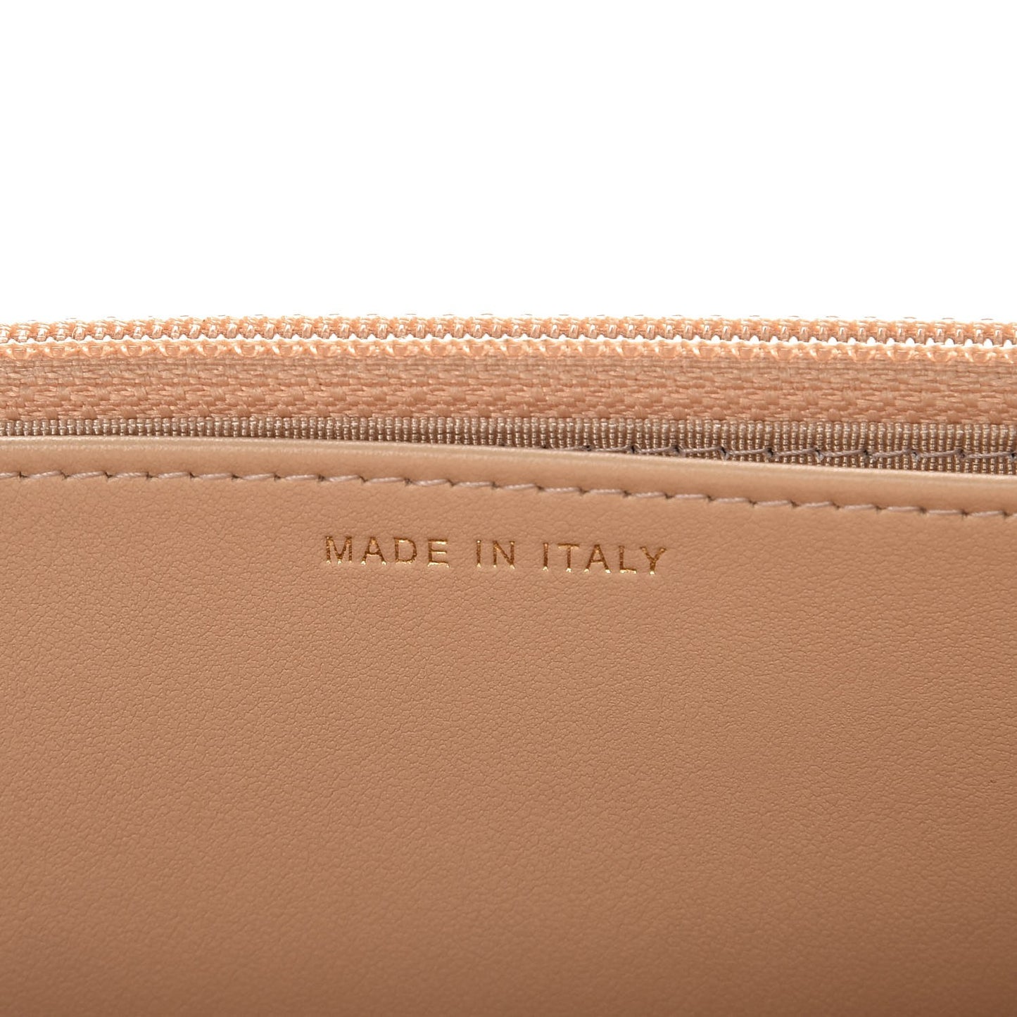 Caviar Quilted Wallet On Chain WOC Beige Clair