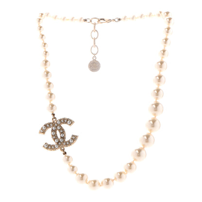 Chanel Pearl CC 100th Anniversary Necklace Light Gold 3 of 6