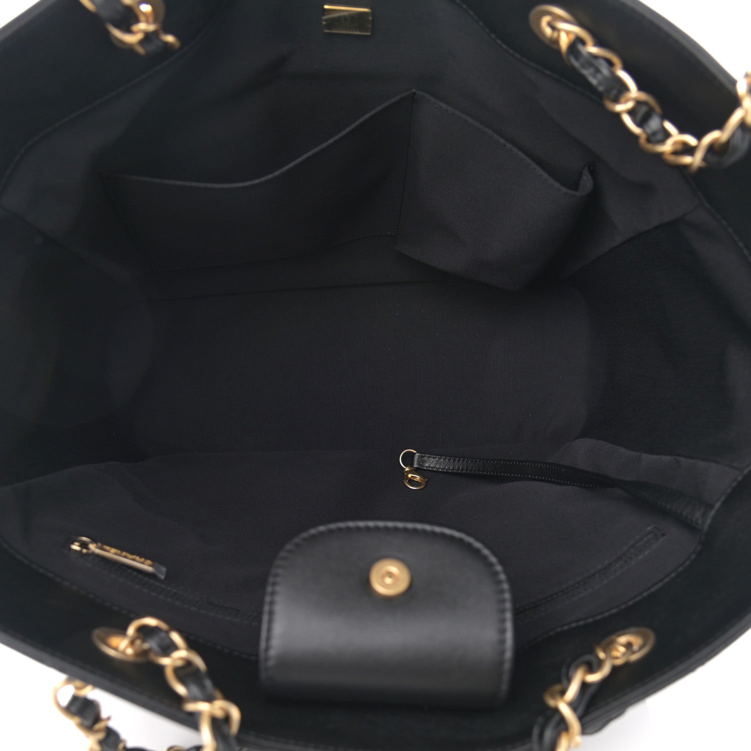 Chanel Calfskin Stitched Large Shopping Bag Black 5 of 12