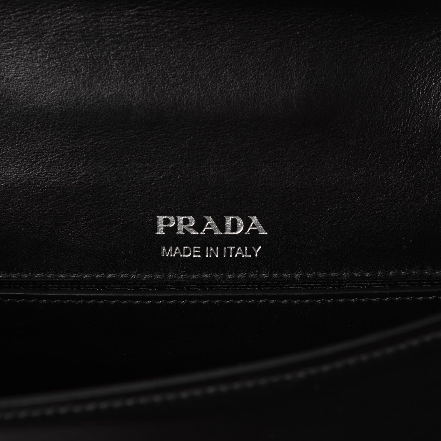 Prada City Calf Plex Ribbon Bag Black Rosa 8 of 9