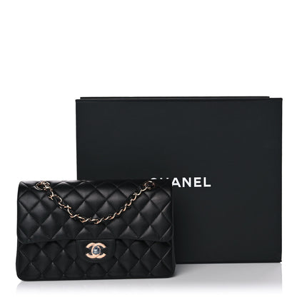 Chanel Lambskin Quilted Small Double Flap Black 12 of 12