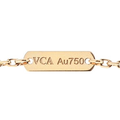 Van Cleef & Arpels 18K Yellow Gold Guilloche Vintage Alhambra Pendant Necklace 7 of 8