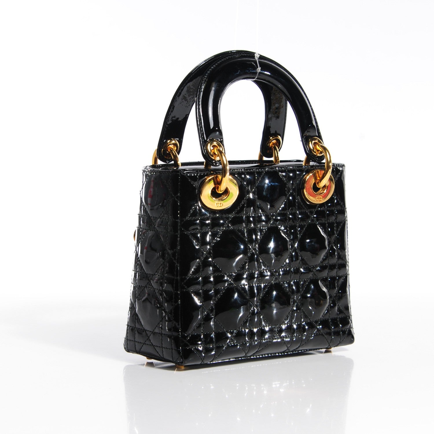 Christian Dior Patent Cannage Mini Lady Dior Black 3 of 8
