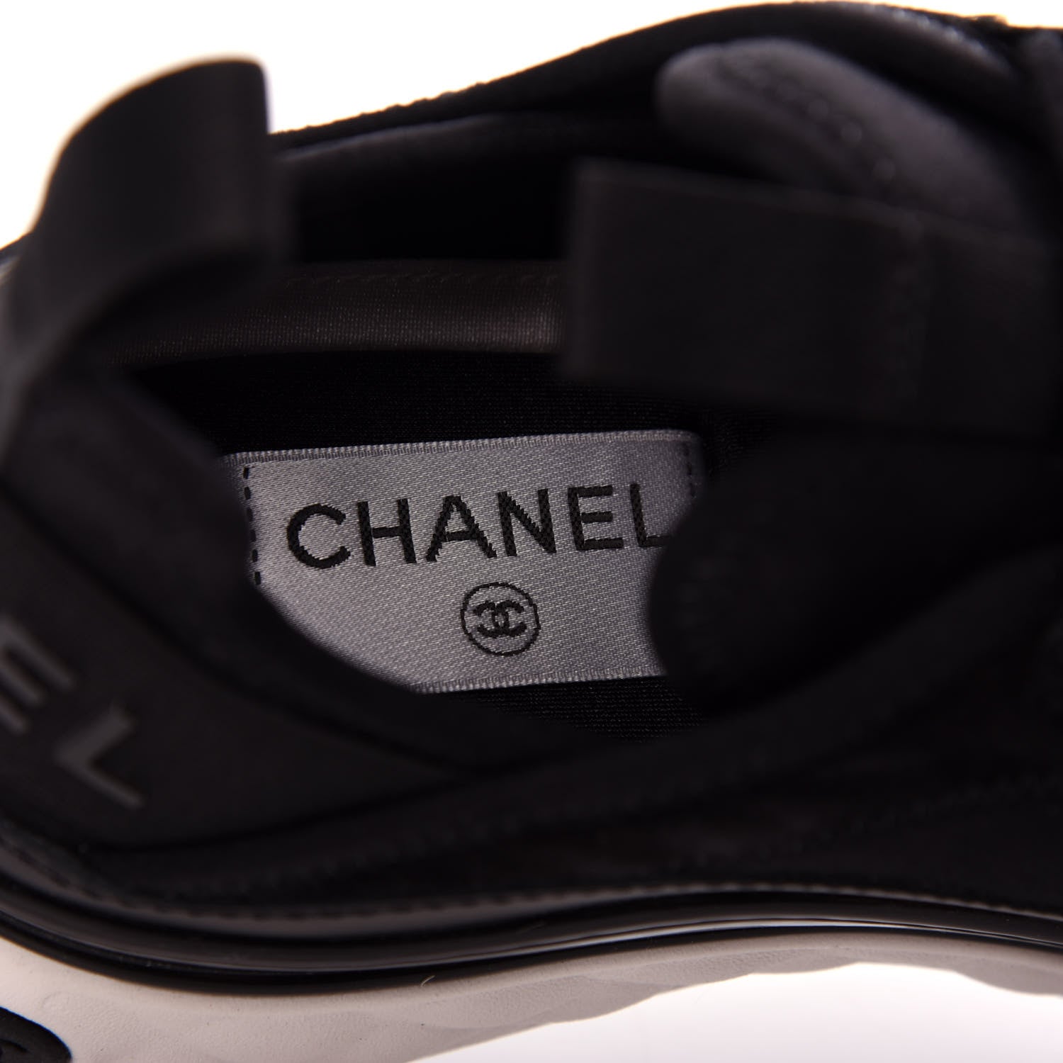 Chanel Velvet Calfskin Mixed Fibers CC Sneakers 37 Black 8 of 11