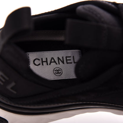 Chanel Velvet Calfskin Mixed Fibers CC Sneakers 37 Black 8 of 11