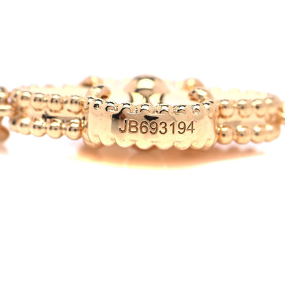 Van Cleef & Arpels 18K Yellow Gold 5 Motifs Guilloche Vintage Alhambra Bracelet 6 of 7