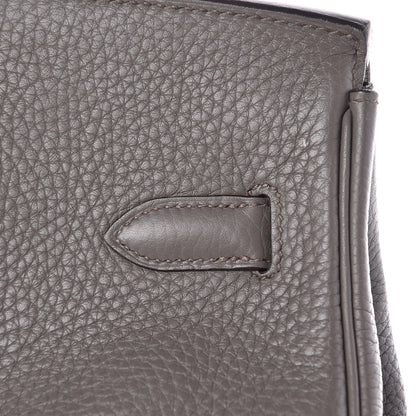 Hermes Taurillon Clemence Birkin 35 Etain 11 of 41