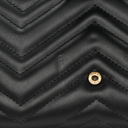Gucci Calfskin Matelasse GG Marmont Chain Wallet Black 11 of 14