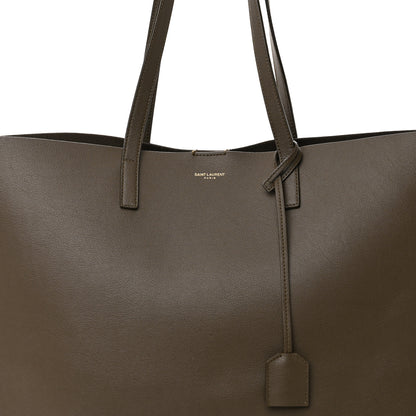 Saint Laurent Calfskin Large Shopping Tote Dark Green 9 of 28