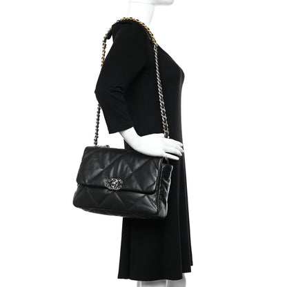 Chanel Lambskin Quilted Large Chanel 19 Flap Black 2 of 11