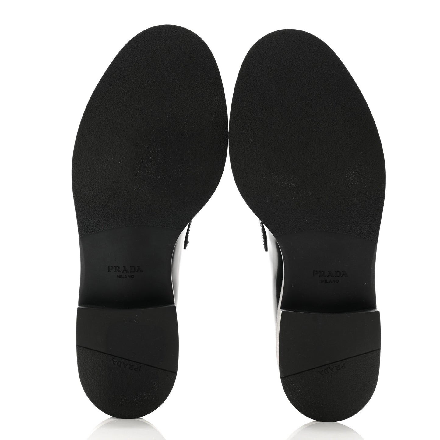 Spazzolato Metal Triangle Logo 50mm Loafers 38.5 Black