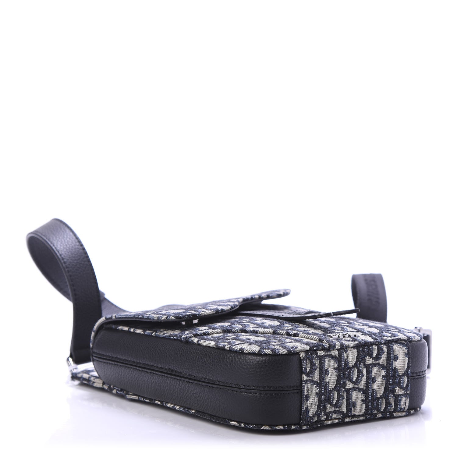 Christian Dior Oblique Saddle Pouch Blue 4 of 10