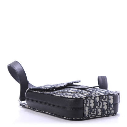 Christian Dior Oblique Saddle Pouch Blue 4 of 10