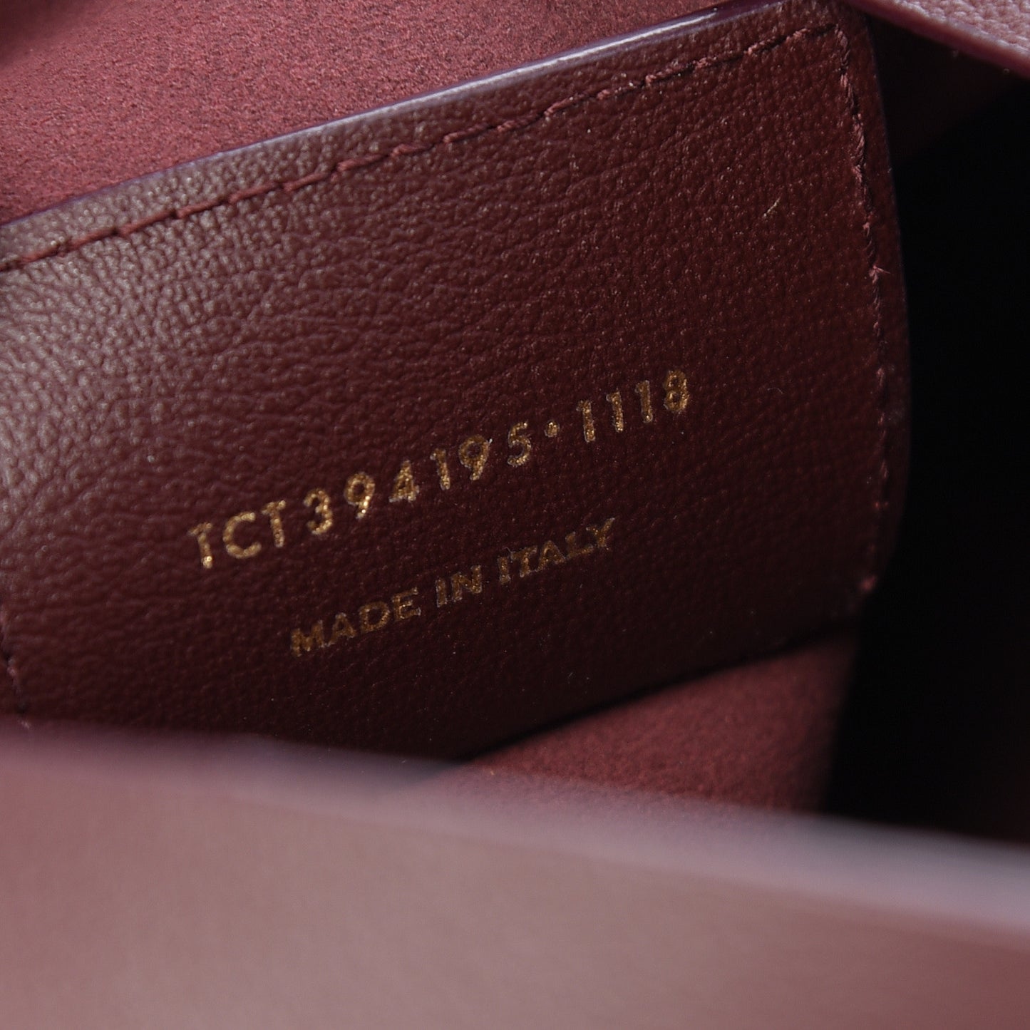 Calfskin Large Shopping Tote Bordeaux