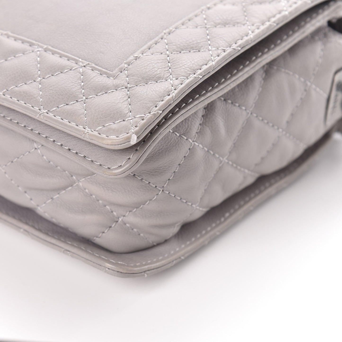 Calfskin New Medium Boy Reverso Flap Light Grey