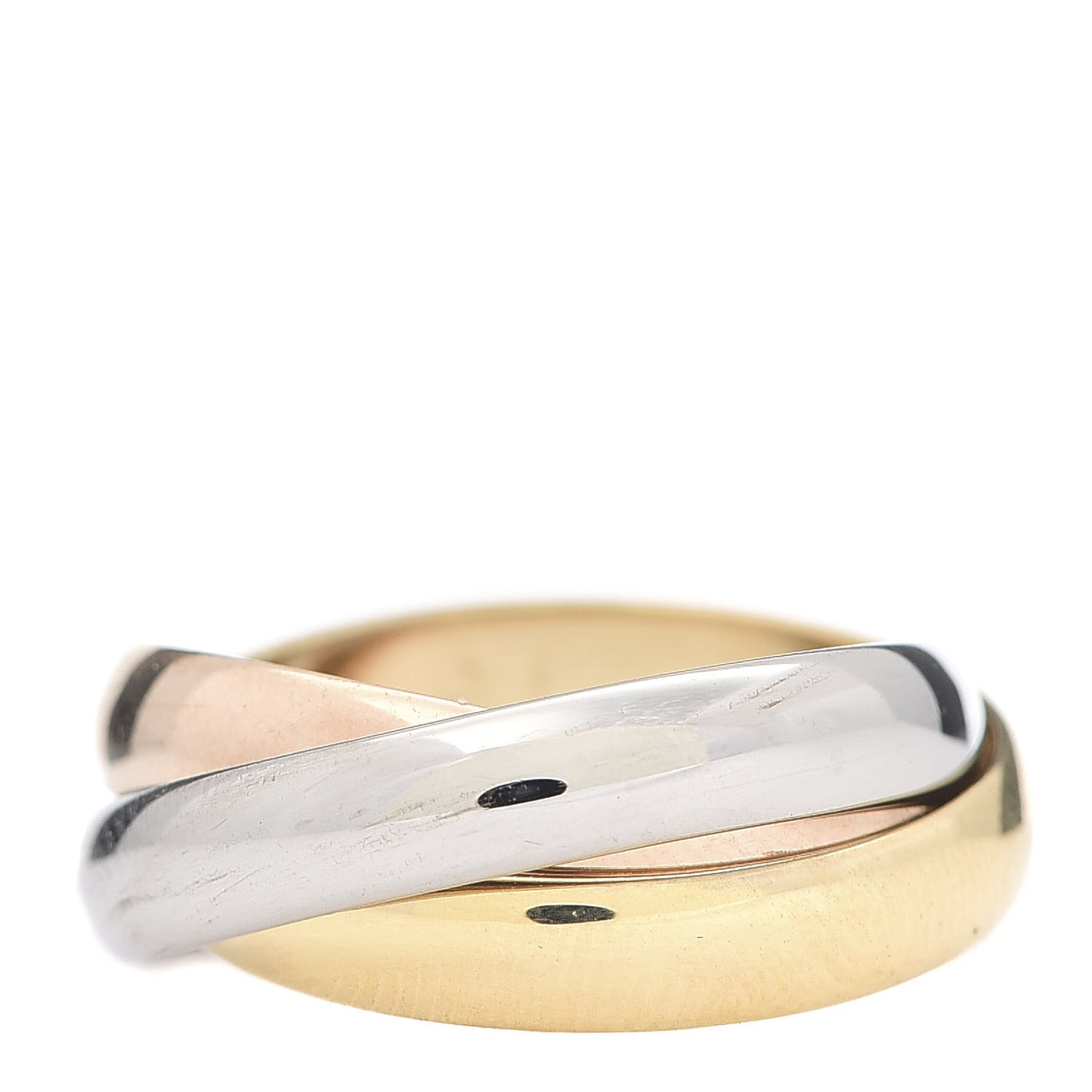 18K Pink Yellow White Gold Classic Les Must De Trinity Ring 50 5.25