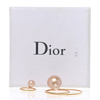 Christian Dior Pearl Mise En Dior Tribal Hoop Earrings Pink 7 of 7
