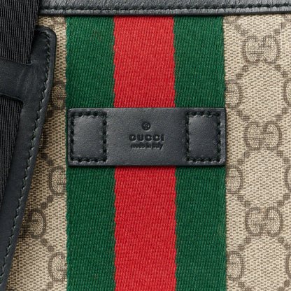 Gucci GG Supreme Monogram Web Messenger Bag Black 9 of 12