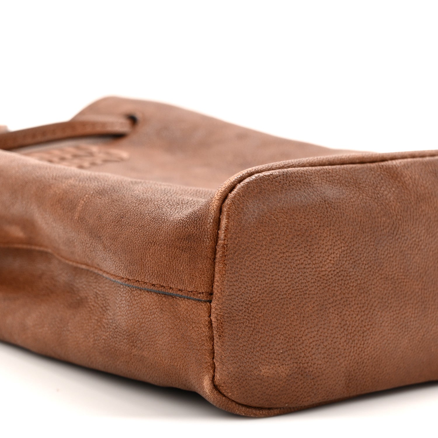 Miu Miu Distressed Nappa Pouch Oak 8 of 10