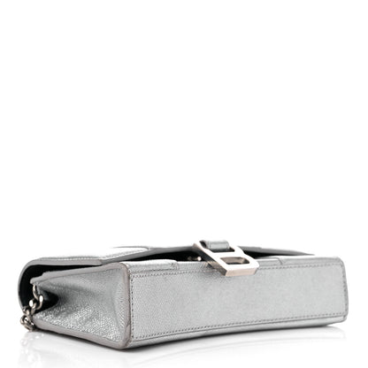 Balenciaga Metallic Grained Calfskin Hourglass Chain Bag Silver 4 of 12