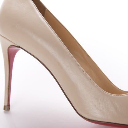 Christian Louboutin Patent Shiny Nappa Front Double 85 Pumps 37 Beige 8 of 8