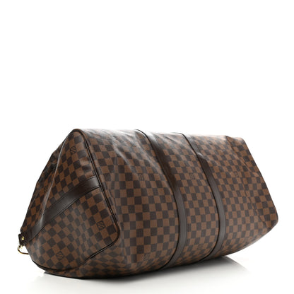 Louis Vuitton Damier Ebene Keepall Bandouliere 55 4 of 12