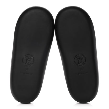 Louis Vuitton Metallic Calfskin Monogram Logo Sunbath Slide Sandals 37 6 of 12