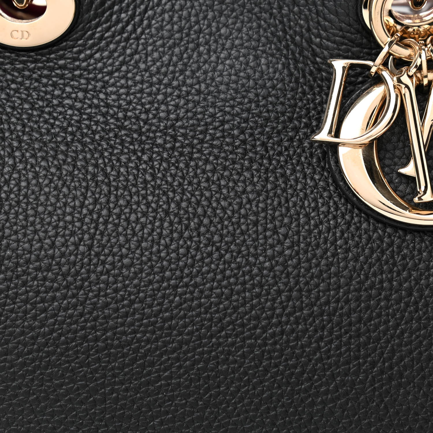 Christian Dior Bullcalf Medium Diorissimo Tote Black Rose Indien 8 of 11